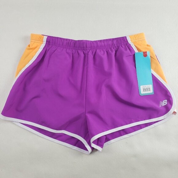 New Balance Momentum Running Short Womens Medium Purple Active Gym Lined 2" NEW - Picture 3 of 11